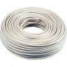 Cable manguera redondo exterior 2x1 blanco (rollo 100m)