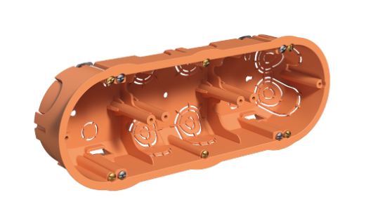 Caja Mecanismos Pladur 3mec. 209x67x45 Naranja