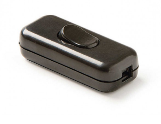Interruptor Paso 2P 2A 250V Negro