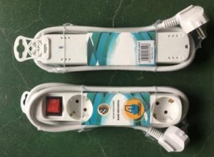 [GM10410] Bases 4 Tomas c/i 3m de cable 3 x1.5mm Blanca